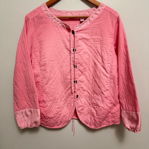 Pink Button-Up Women's Blouse - Picture 2 of 6